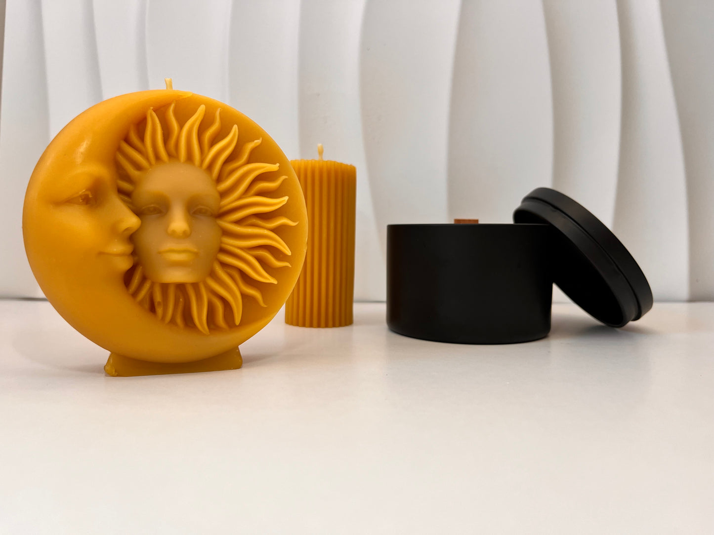 Beeswax Sun & Moon Candle